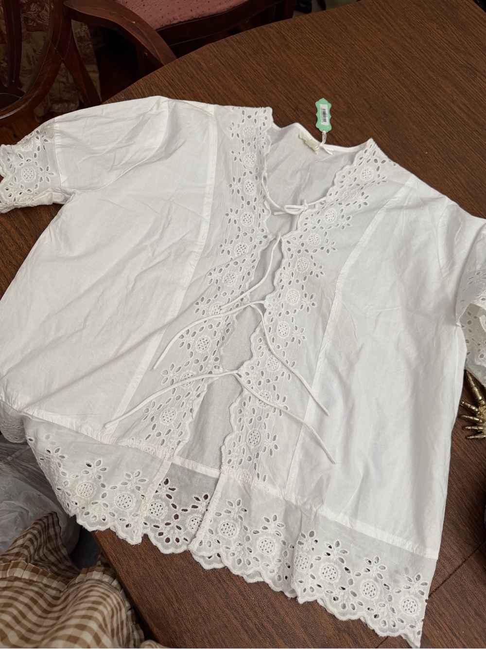 White PJ short sleeve set
